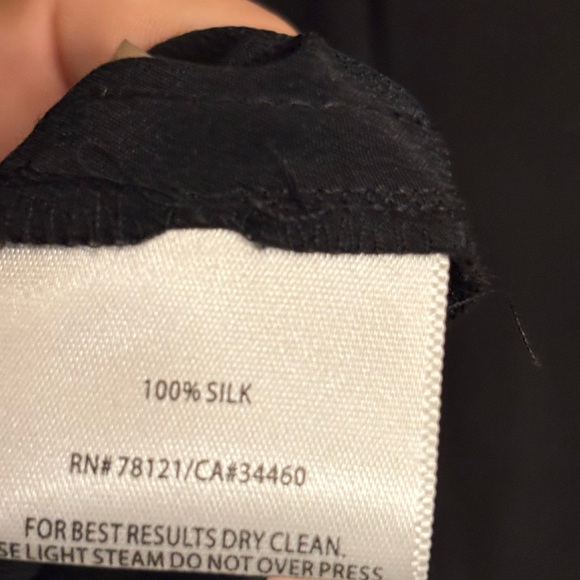 Eileen Fisher 100% Silk Shirt Dress Black Size XS - Picture 6 of 9